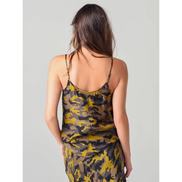 ATM Anthony Thomas Melillo Camo Print Silk Cami Top Size Medium - Picture 2 of 6